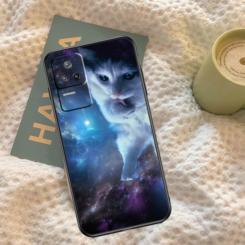Чехол 'Счастливые коты в космосе' для Xiaomi 13 14 15 Ultra 11T 12T 13T 14T Pro POCO X7 Pro X3 X5 F5 F6 M6 X6 Pro