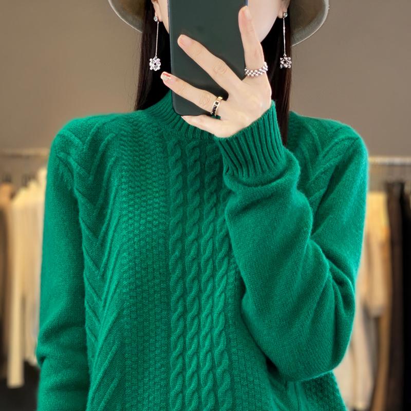 Женский кашемировый свитер Qinghe кашемир 30% кашемир 70% шерсть теплый и модный универсальный осенне-зимний