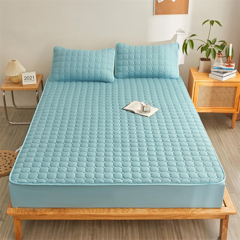 Хлопковое мягкое постельное белье, простыня, наматрасник, утолщенное стеганое покрывало, эластичные простыни, простыня, наматрасник, нескользящая простыня, пылезащитный чехол