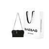 ISSEY MIYAKE Carton Artificial Leather Polyester Pillow Bag, Shoulder Bag, Crossbody Bag Women's Black BB23-AG452-16