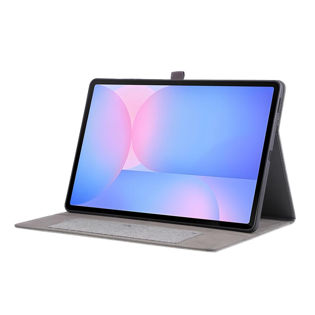 Кожаный чехол-книжка с держателем для карт и тканевой текстурой, подставка для планшета Samsung Galaxy Tab S10 FE+