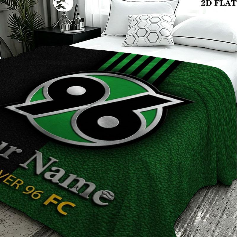 1PC Hannover 96 Custom Name Patterned Flannel Blanket Suitable For All Seasons for Home Decor Warmth and Comfort Gifts Holiday Present