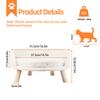 Luxury Soft Warm Plush Cat Bed Nesting Chair with Wood Legs Washable Waterproof Cushion Pad Pet Bed for Small Animals