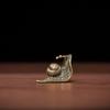 Mini Retro Pure Copper Snail Small Ornament Desk Decoration Antique Brass Animal Miniature Figurine Craft Tea Pet Incense Holder