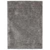Living Room Rug with Long Pile Shiny Light Grey 133x190
