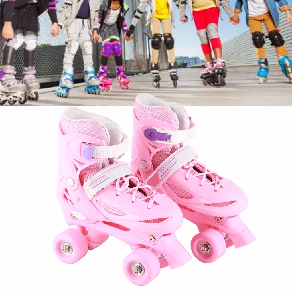 Детские роликовые коньки, регулируемые, светящиеся, безопасные, устойчивые, роликовые коньки для девочек, мальчиков, детей