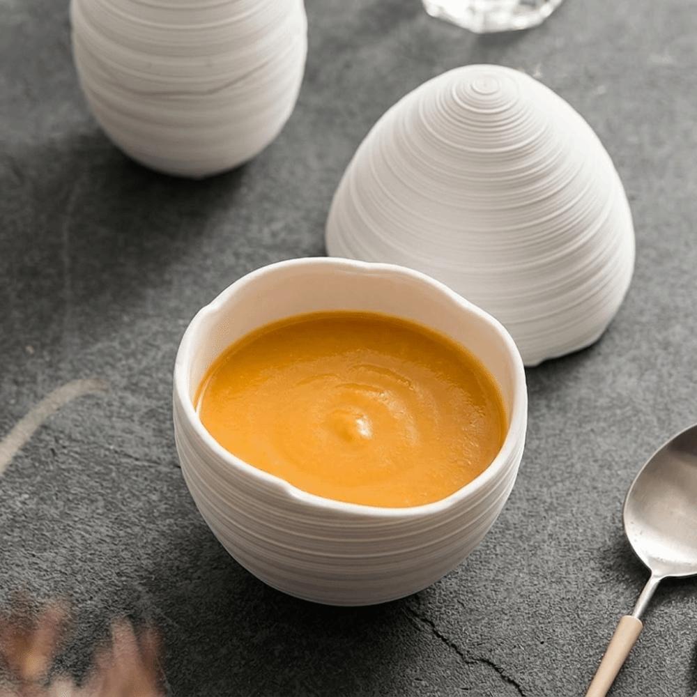 Heat-resistant Steamed Egg Bowl with Lid Yogurt Bowl Creative Molecular Cuisine Bowl Pudding