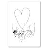 Abstract Line Mom Baby Hand Heart Minimalist Wall Art Canvas Painting Nordic Posters And Prints Wall Pictures Kids Room Decor
