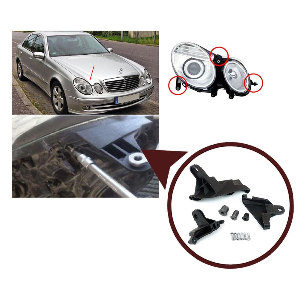 BHL17 Фара Фара Ремонтные Кронштейны Крепления Правая для Mercedes E Class W211 S211 2002-2009 A2118201414
