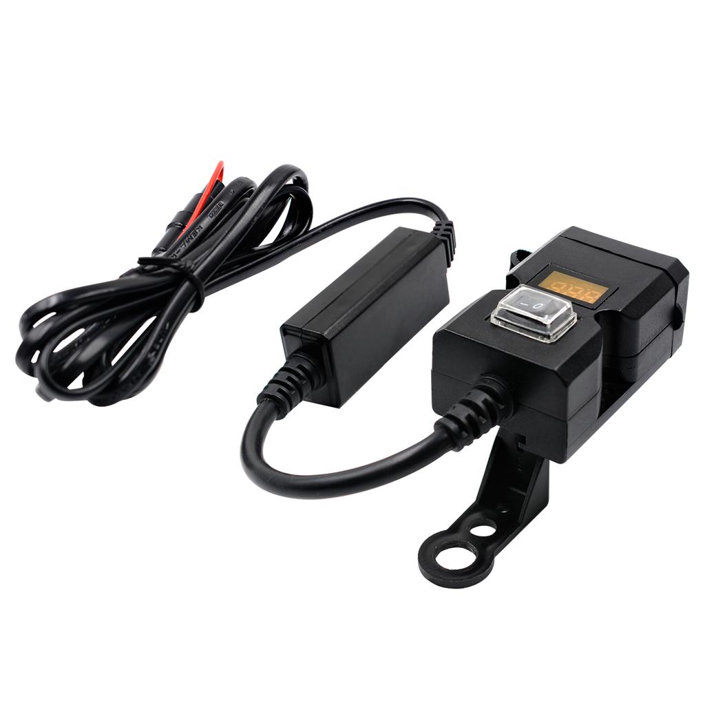 Мотоциклетный электромобиль USB зарядка мобильного телефона водонепроницаемый переключатель интегрированный руль зеркало заднего вида, 9-32 В