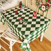 Праздничная красная клетчатая скатерть для Рождества, Нового года и свадеб