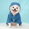 Thick Velvet Dog Raincoat Winter Warm Dog Four Legged Clothes Dog Hooded Jumpsuit  Daily Walk