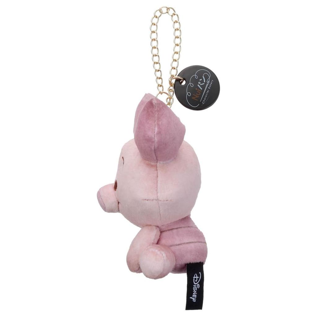 Takara Tomy Arts Disney Character Nui Pan Chain Strap Mascot Character Pan (Sitting) Piglet Plush Toy, Approximately 12cm Tall