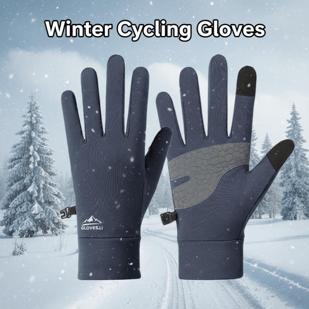 Thermal Fleece Thick Cycling Gloves Warm Outdoor Gloves Winter Cycling Gloves Sports