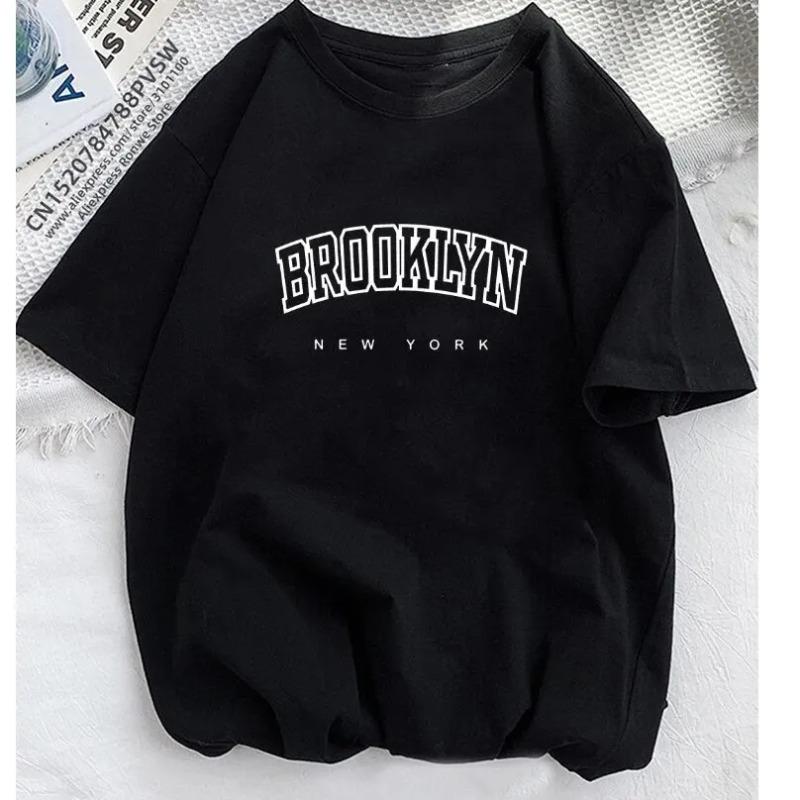 Женская футболка с принтом Brooklyn Letter, женская графика Harajuku 2023, уличная одежда, повседневная женская футболка Y2K
