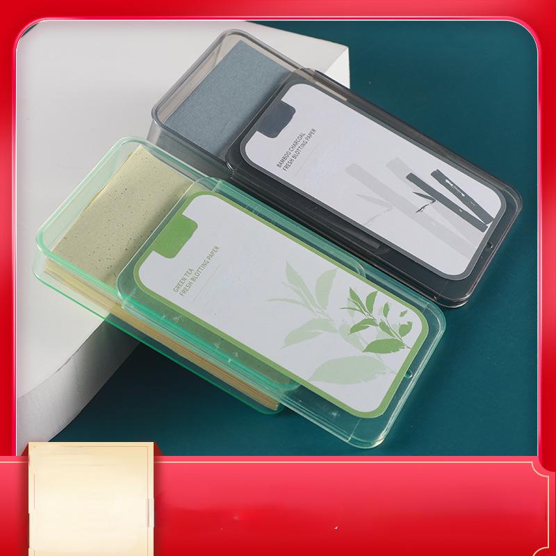 Oil Blotting Paper Face Lady 300 Green Tea Oil Control Portable Fragrance Facial Oil Remover Paper Touch Up Tool