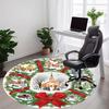 1 Piece Christmas Decoration Black Pink Santa Claus Round Rug Suitable For Office Bedroom And Kitchen Home Decoration Christmas Decoration Gifts For
