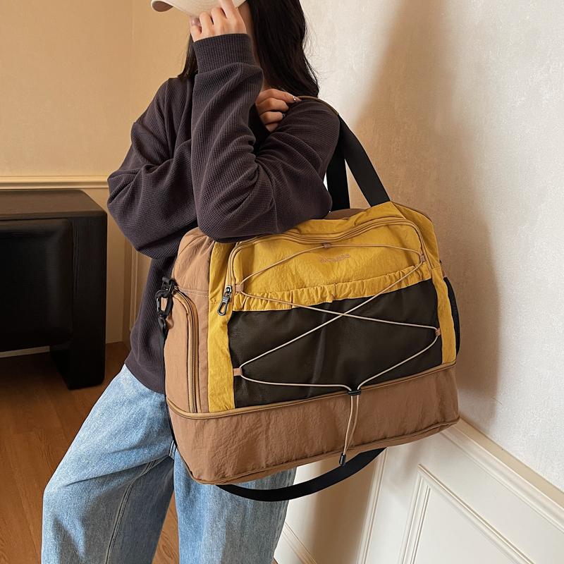 Дорожная сумка-даффл для путешествий на открытом воздухе с сетчатой панелью, множеством карманов на молнии, большой вместимостью, спортивная сумка для выходных