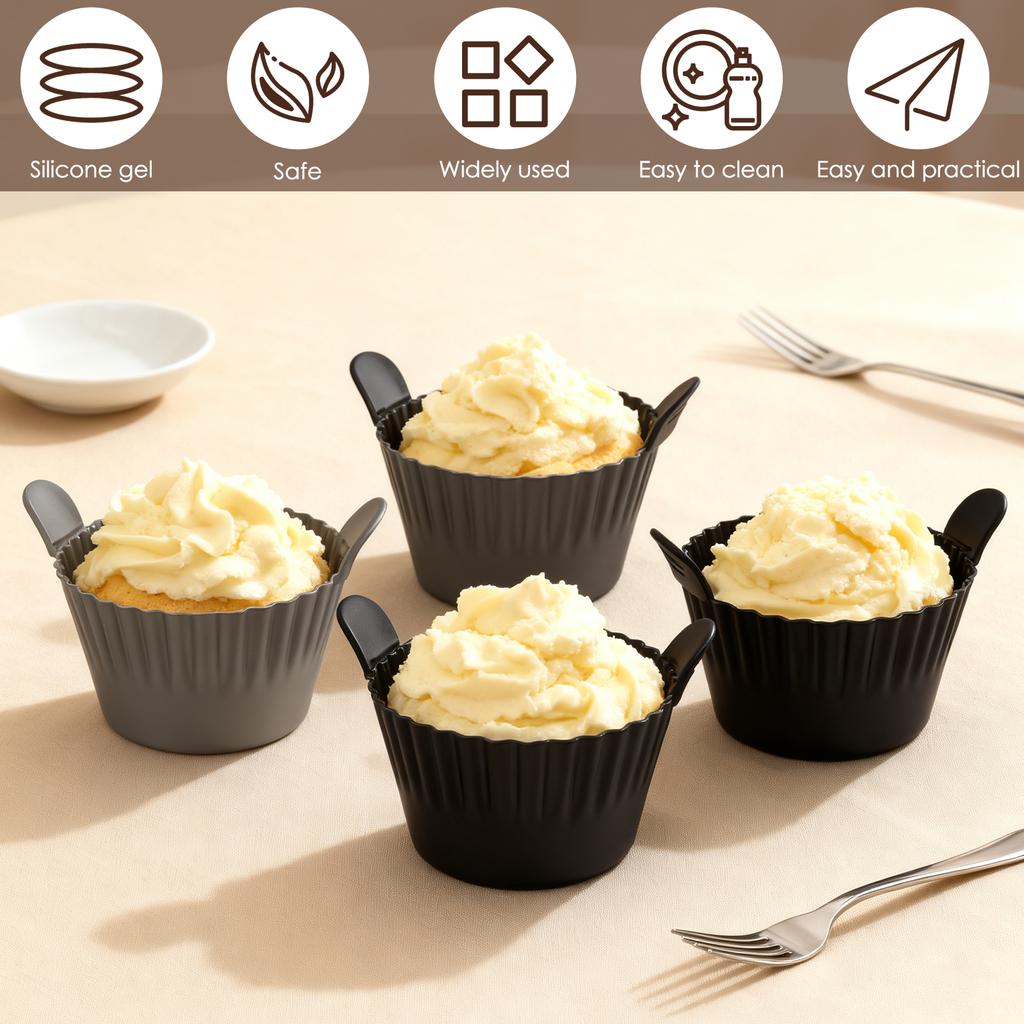 12 шт. Силиконовые формочки для яиц для аэрофритюрницы Силиконовая форма для варки яиц Формочка для кексов, пирогов, заварных тартов Форма для яиц Рамекины Формочки для маффинов