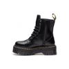 Доктор. Черные мужские кроссовки Martens Jadon Smooth Leather Platform на платформе 15265001