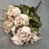 11 Head Polish Rose Buds Silk Flowers For Diy Wedding Decor Home Styling