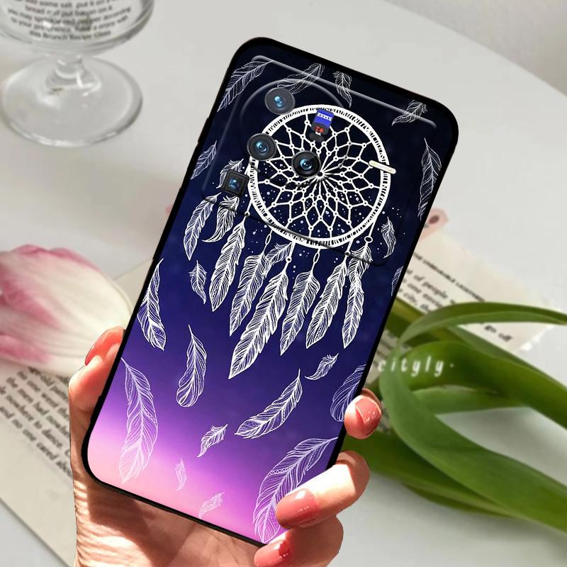 Мягкий силиконовый чехол для vivo X80 Pro 5G Coque X 80 Модный ТПУ чехол для телефона для Vivo X70 Pro Ударопрочный бампер Ракушки Милый мультяшный
