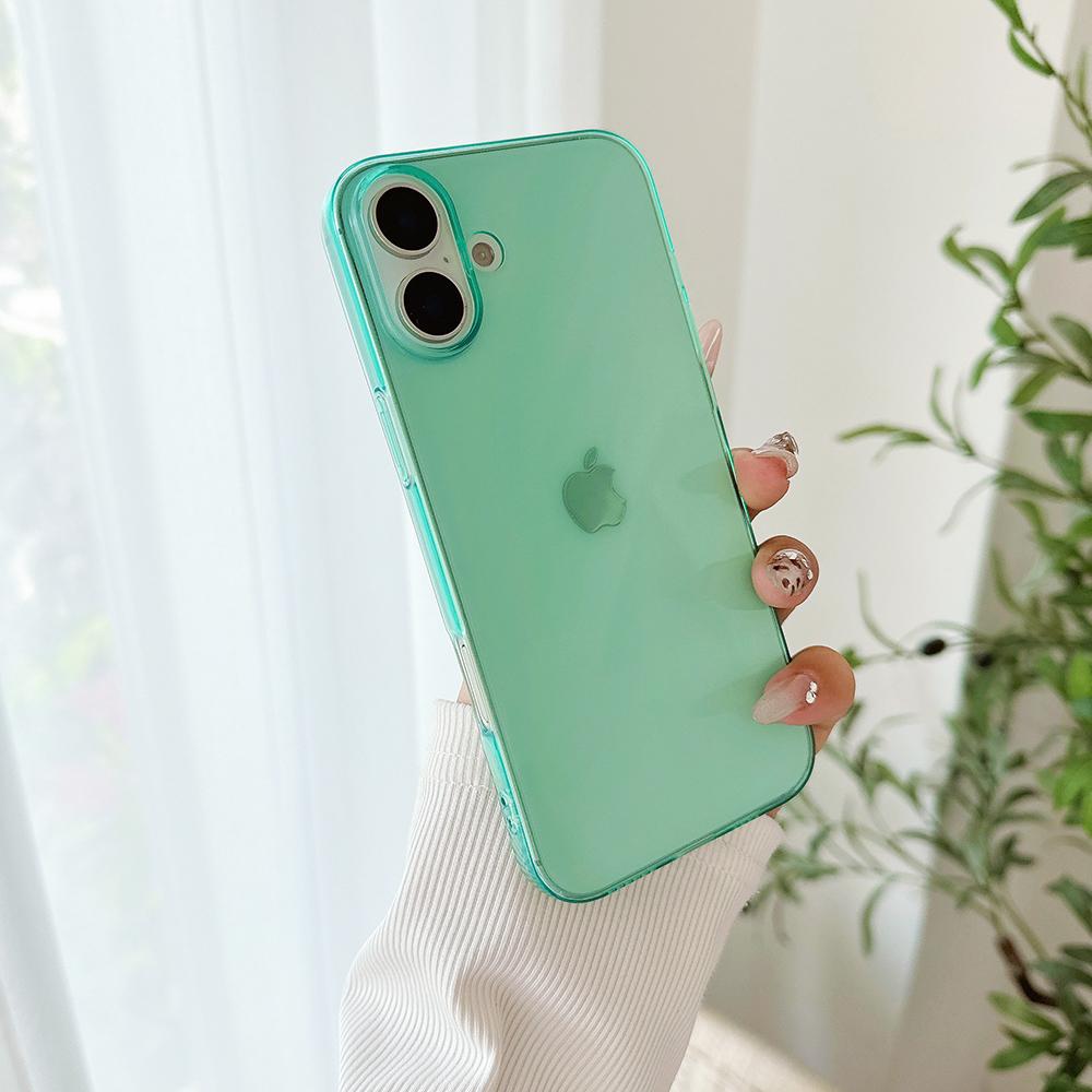 Colorful Candy Color Transparent Soft Case For For Iphone Air 17 16 15 14 13 12 11 Pro Max Plus Mini Silicone Ultra Thin Clear Shell