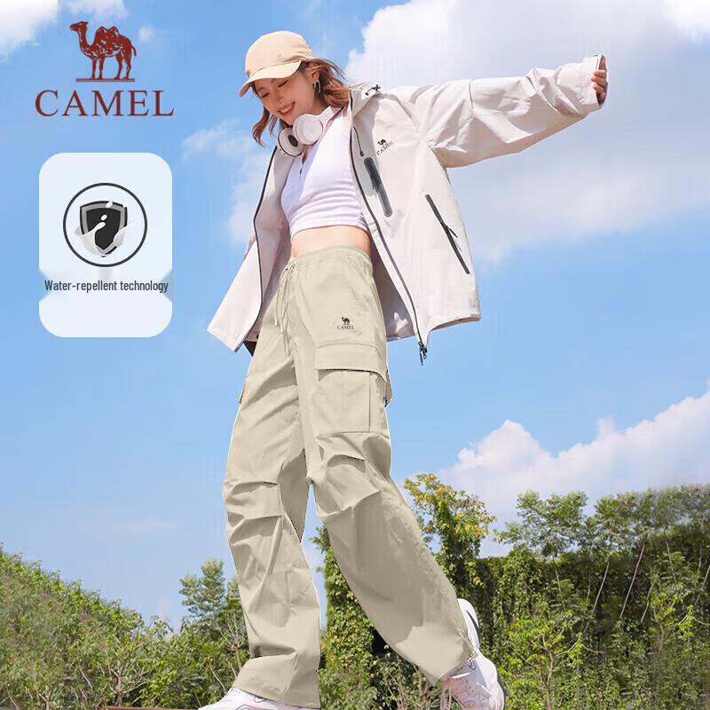 Camel Женские водоотталкивающие прямые брюки-карго парашютные
