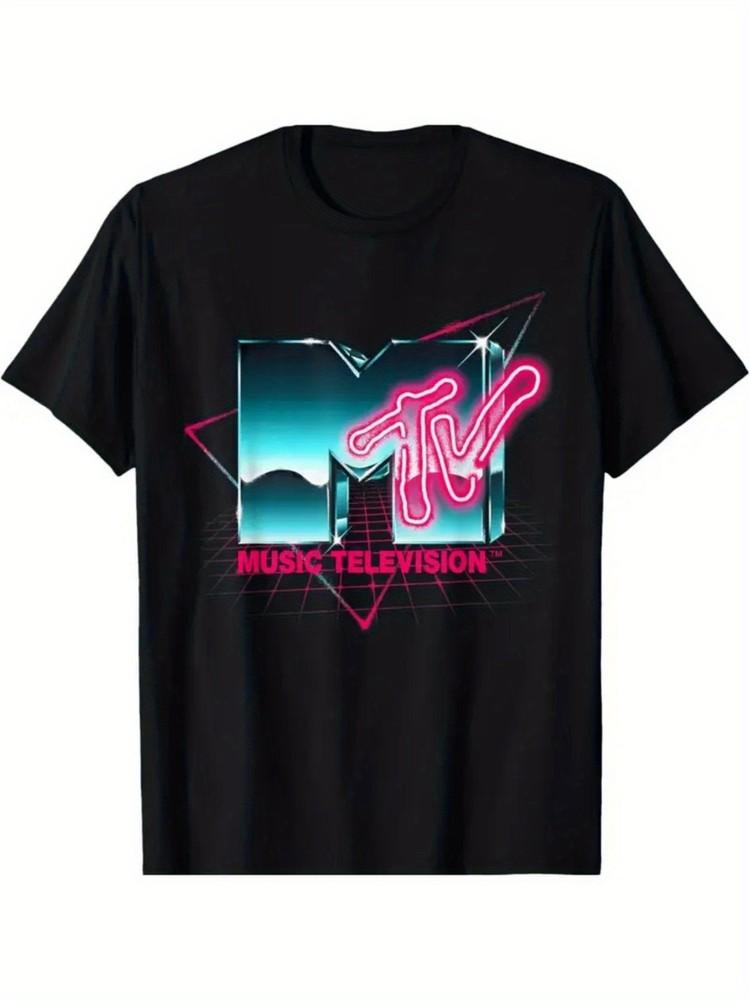 Retro MTV Music Television Logo T-shirt