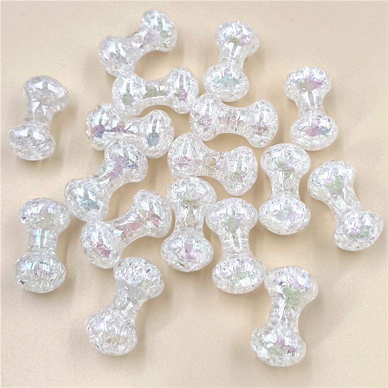 Материалы для изготовления украшений своими руками ручной работы, модные аксессуары в виде гантели, креативные бусины-вспышки цвета кристалл AB, 5 шт., браслет, ожерелье, акриловые аксессуары