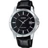 Men's Leather Band Wrist Watch MTP-V004L-1A