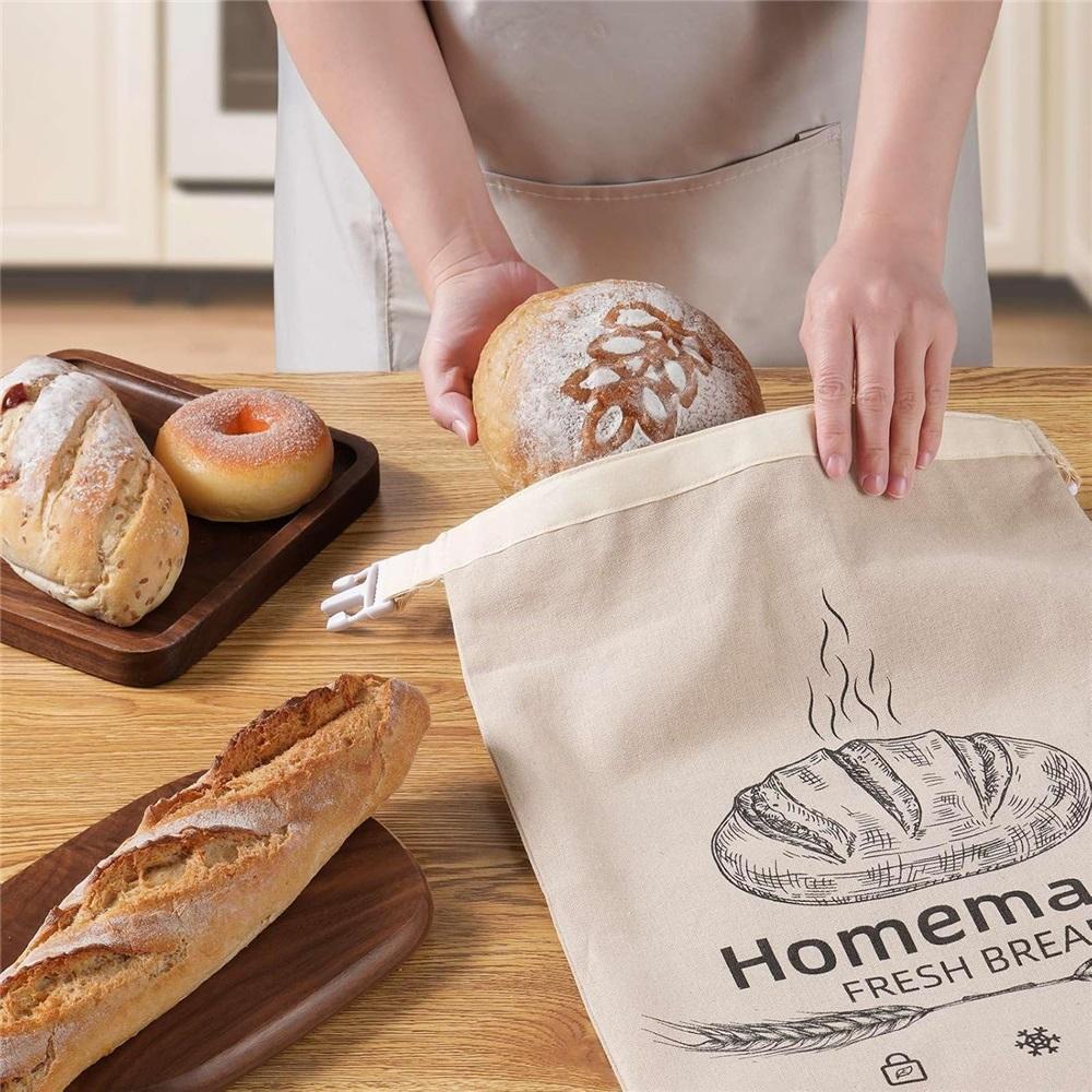 1 Pack Beeswax Bread Bags for Sourdough,Reusable Organic Linen Beeswax Bread Bag for Homemade Sourdough 17 x 12.6 Inches Food Storage Cloth Bag