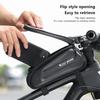 Сумка для телефона с сенсорным экраном West Biking 7,0 дюйма, светоотражающая сумка для верхней трубы велосипеда, водоотталкивающая сумка для передней рамы из прочного материала Eva