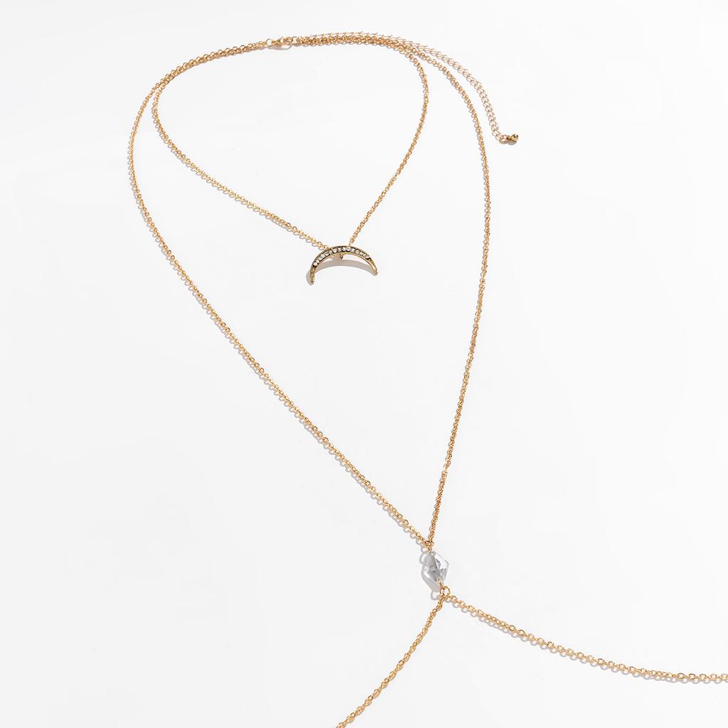 Sexy Simple Tassel Chain Chest Chain Bikini Necklace Exaggerated Fashion Body Chain Women