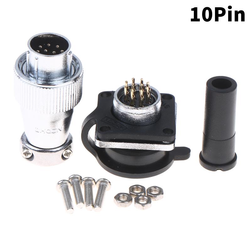 Aviation Connector Set Heavy Duty Metal Shell Multi-Pin Design Vibration Resistant for Industrial Wiring Agricultural Machinery