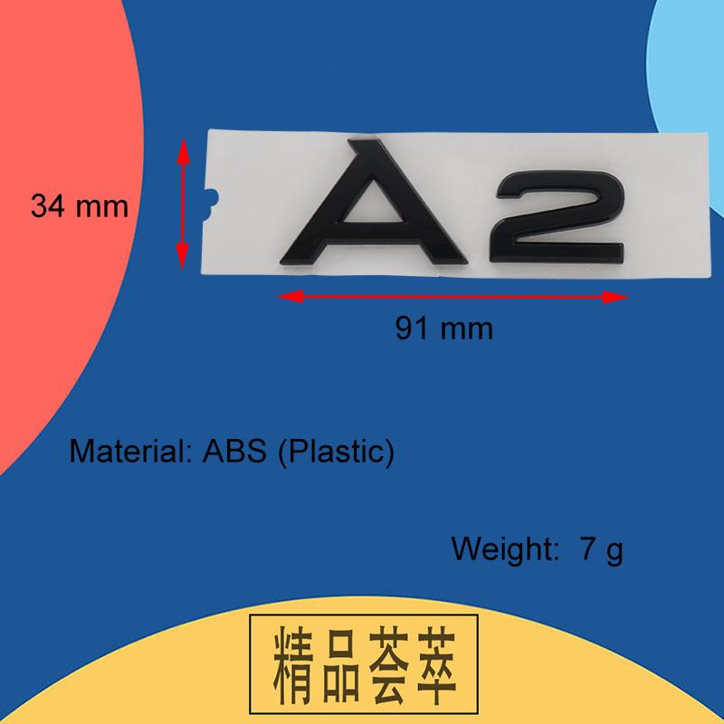 3D Premium A1 A2 A3 A4 A5 A6 A7 A8 Letters for Car Styling Accessories Car Engine Hood Fender Trunk Tail Rear Decal Emblem Badge Sticker