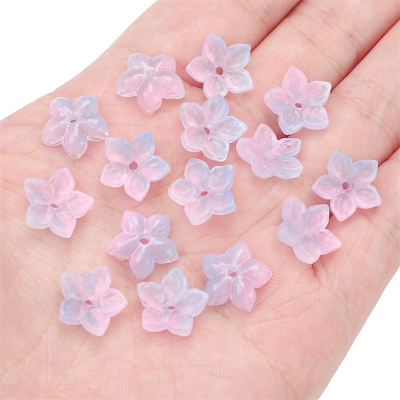 10 шт./пакет пятилепестковый цветок сакуры бусины DIY браслет ожерелье серьги ювелирные аксессуары