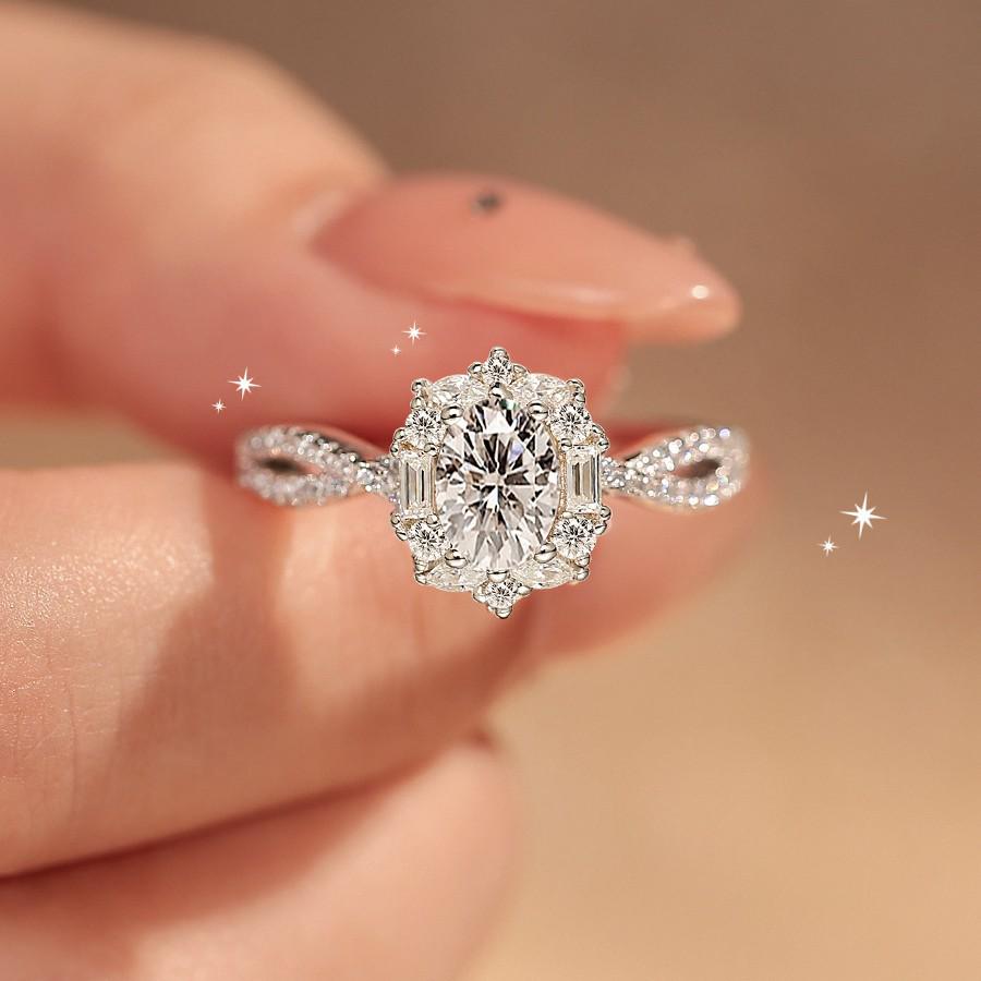 Кольцо с муассанитом «Секретный синий фейерверк» в форме яйца голубя: Новое Серебряное Кольцо S925 Роскошное Алмазное Предложение 2026