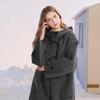 Sancai Women's Hooded Double-Faced Wool Toggle Coat