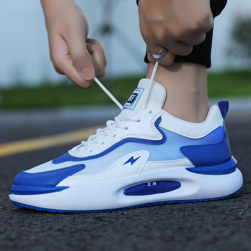 Летние дышащие кроссовки из сетки 2024 года, мужская повседневная обувь в корейском стиле, мужские туфли на платформе для подиума, кроссовки «папины»