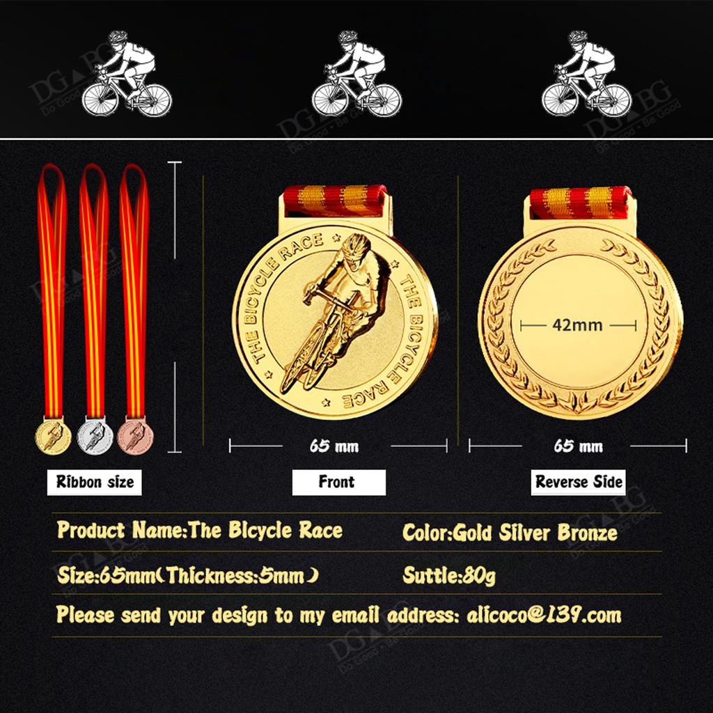 Personalized Custom Engraved Medals & Trophies - Perfect Gifts for Bicycle Race Prizes, Outdoor Sports Events & Souvenirs Bulk