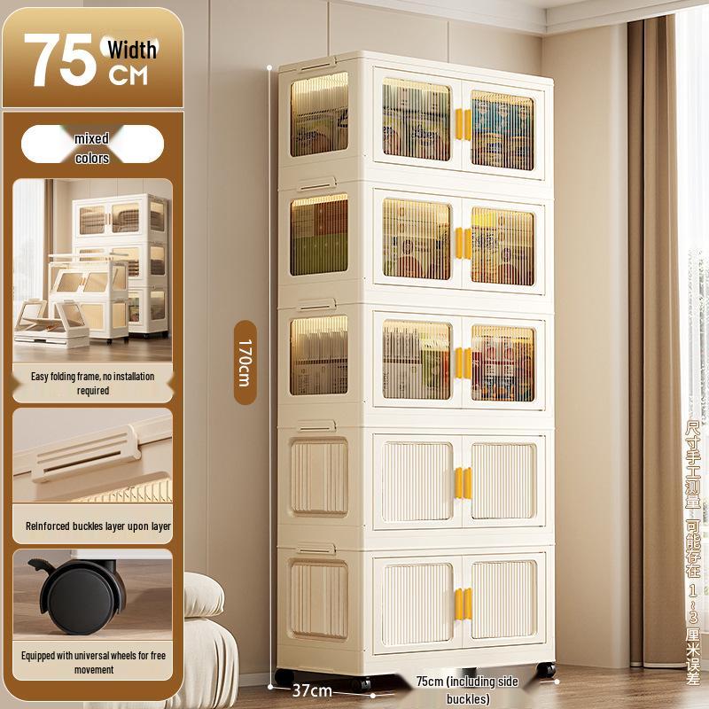 Передвижной многоярусный складной шкаф для хранения: Пластиковый органайзер без установки для спальни и гостиной