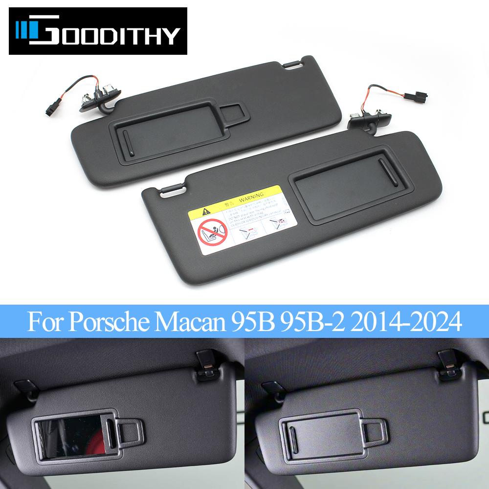 Left Hand Driver Car Visor Sunshade Panel Makeup Cosmetic Mirror Cover For Porsche Macan 95B 95B-2 2014-2024 95B857551AROF7