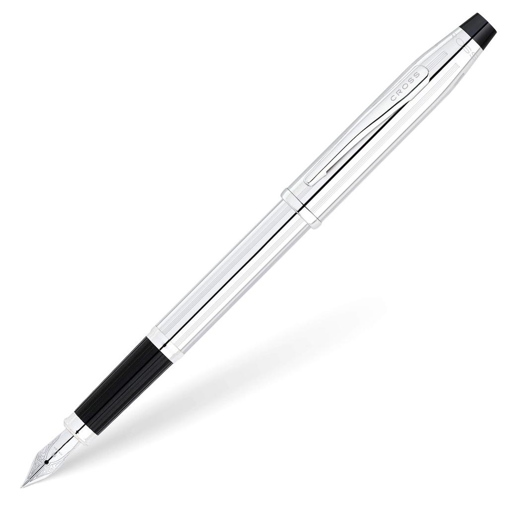 Cross Century 2 Chrome Fountain Fine Officially Imported 3509-F Pen, Nib,