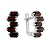 Серебряные серьги с натуральным гранатом 3.567ct (2110163)