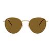Ray-Ban Дизайн Логотипа Металлические Круглые Солнцезащитные Очки Унисекс Очки Золотые 0RBR0103S