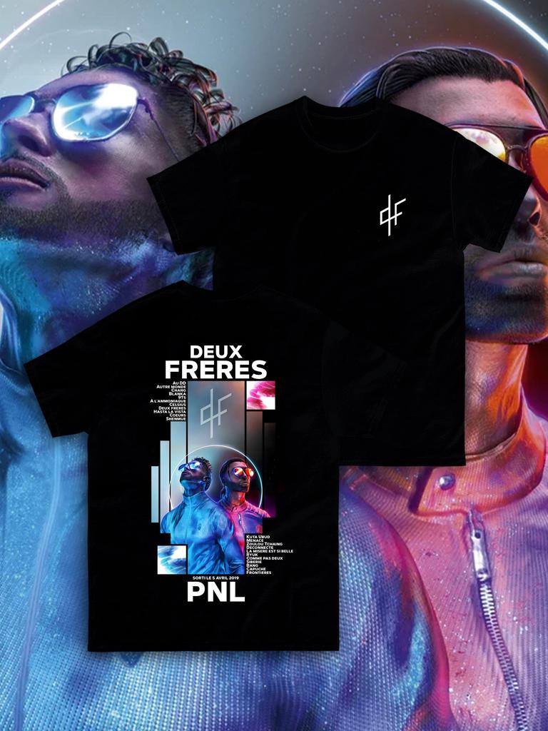 Mens Clothes Tee Shirt Homme Graphic TShirts Men Tshirt for Men Ropa Hombre PNL Album French Rap Singer Printed Short Sleeved