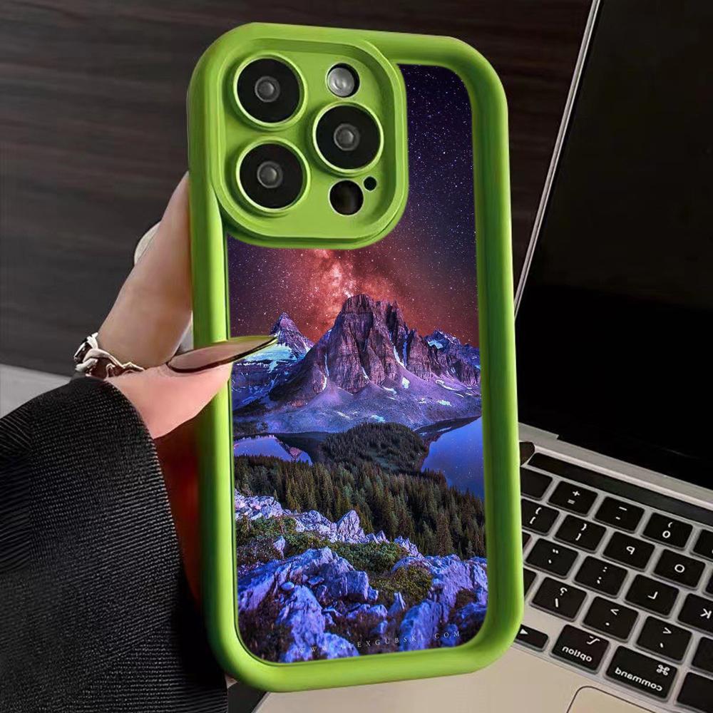 LZ25 Mountain Peak Forest Snow силиконовый чехол для телефона iPhone 11 13 14 15 16 Pro Max 7 8 16 Plus 12 mini XS Max XR противоударный чехол на заднюю панель