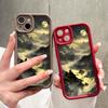 Soft Silicone Square Ladder Printing Pattern Phone Casing Full Cover Camera Shockproof Protection Rubber Case for iPhone Infinix Tecno OnePlus