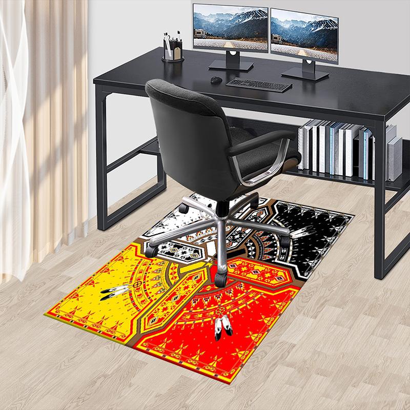 1PC Native American Patterns Extra Large Non-Slip Floor carpet, Office, family, bedroom, Studio - Large Area Rug Indoor Rugs, Vibrant Colors-A250